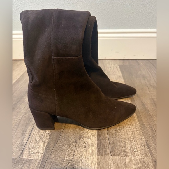 Stuart Weitzman ALLWAYHUNK 5050 Cola Brown Suede Over Knee Boot Sz 6 like new - Picture 5 of 7